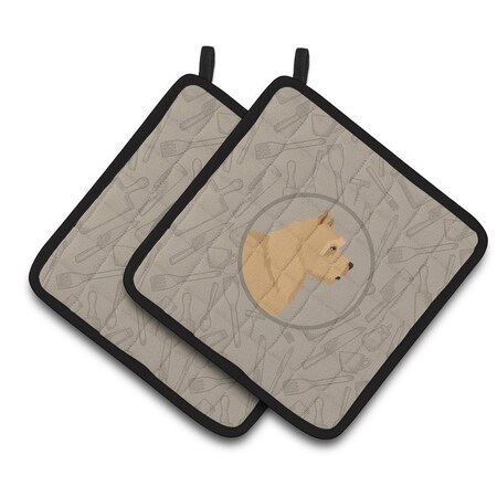 Carolines Treasures Norwich Terrier In the Kitchen Pair of Pot Holders CK2198PTHD
